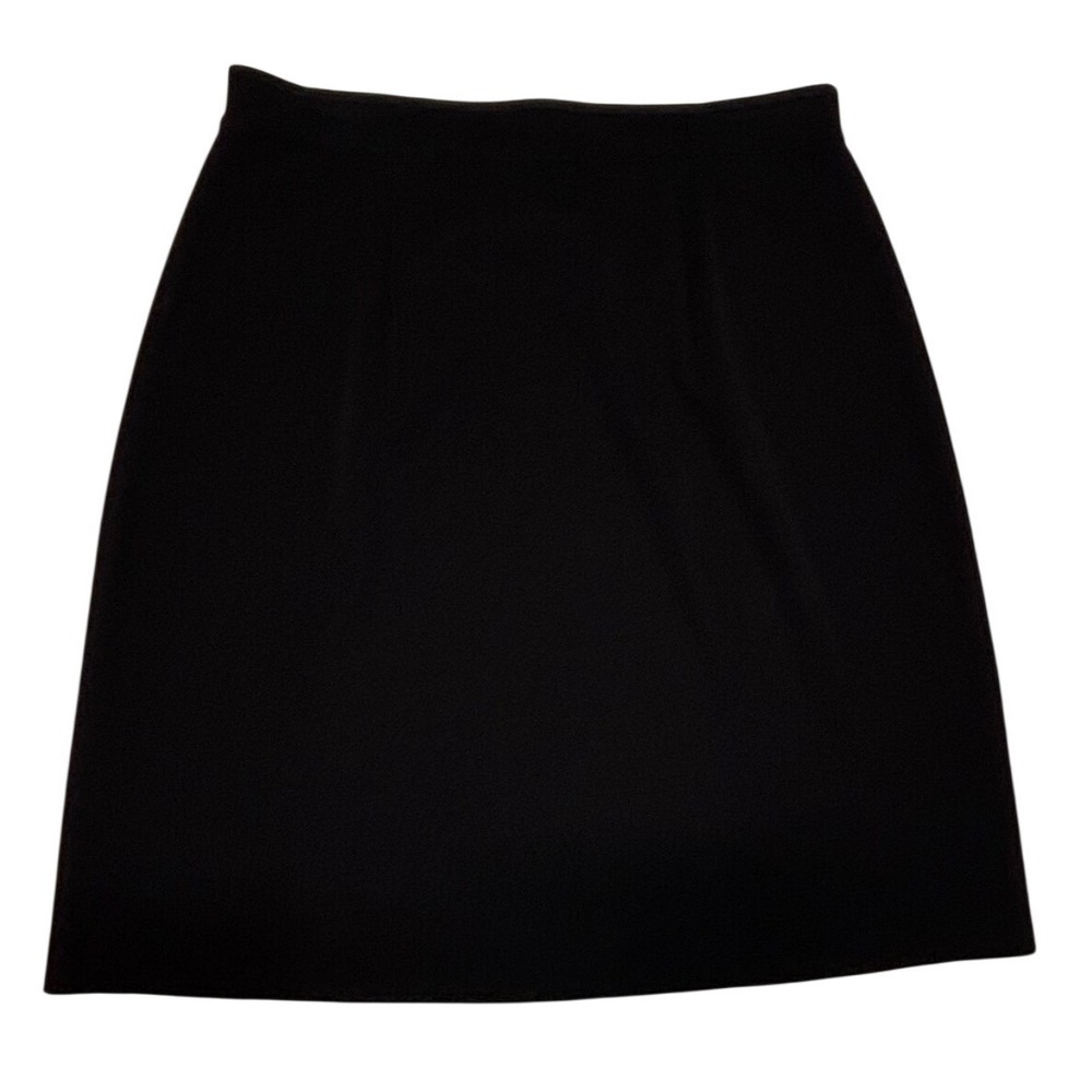 Exclusively Misook Womens Skirt Sz Medium Petite PM Black Knit Knee Length Solid